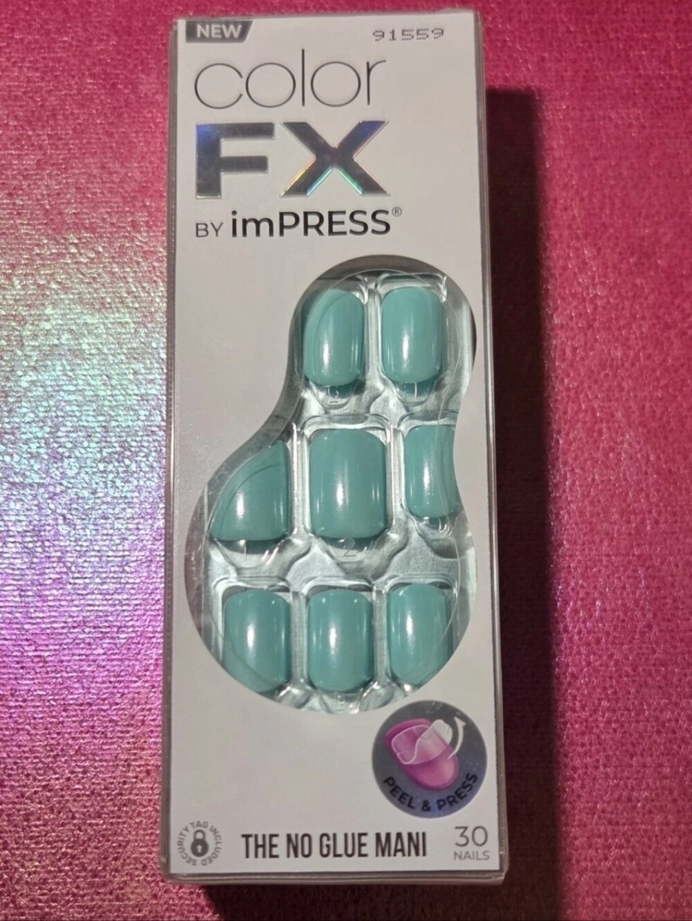 imPRESS Color FX Turquoise Press-On Nails - Teal Shine